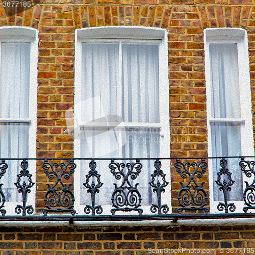 Image of notting   hill  area  in london england old suburban and brick