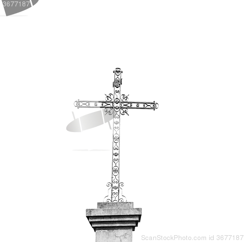 Image of  catholic     abstract sacred  cross in italy europe and the sky