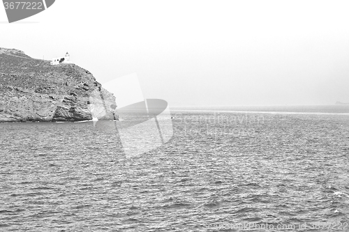 Image of froth and foam greece from the boat  islands in mediterranean se