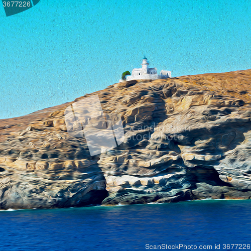 Image of froth and foam greece from the boat  islands in mediterranean se