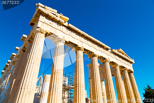 Image of   acropolis athens   in the old architecture 