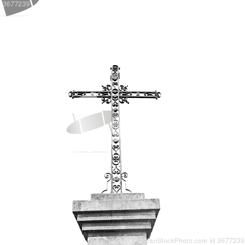Image of  catholic  abstract sacred  cross in italy europe and the sky ba