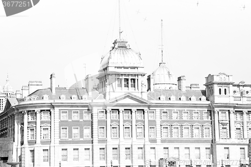 Image of old construction in england europe london wall antique and light