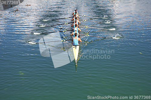 Image of Eight Rowers training rowing