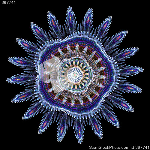 Image of Blue fractal flower