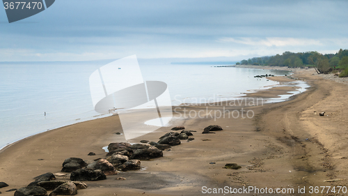 Image of Beach of Baltic sea early in the morning