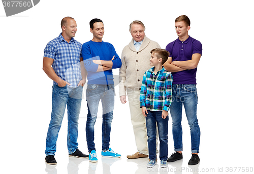 Image of group of smiling men and boy