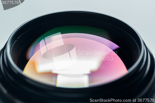 Image of close up of camera lens