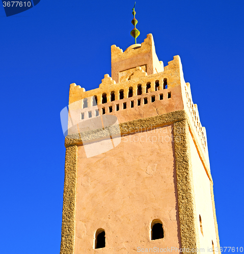 Image of  muslim the history  symbol  in morocco  africa  minaret religio