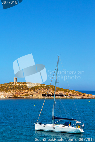 Image of froth and foam greece from  boat  