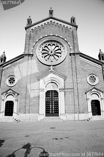 Image of building old architecture in italy europe milan religion       a