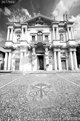 Image of column old architecture in italy europe milan religion       and