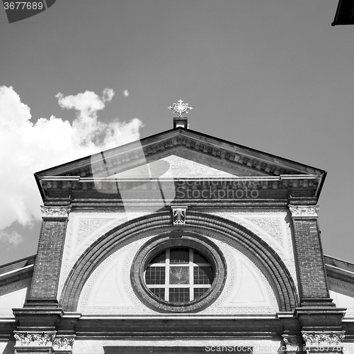 Image of column old architecture in italy europe milan religion       and