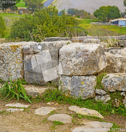 Image of volubilis in morocco africa the old street