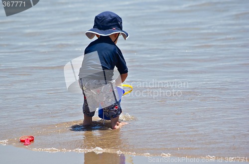 Image of little boy at beach