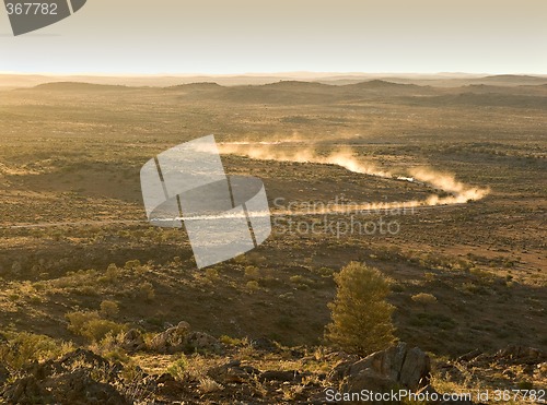 Image of racing through the desert