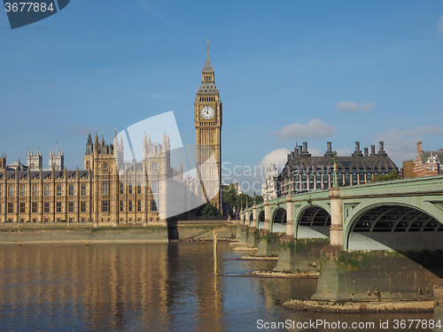 Image of Westminster Bridge and Houses of Parliament in London