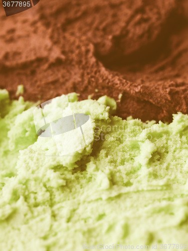 Image of Retro looking Mint chocolate ice cream