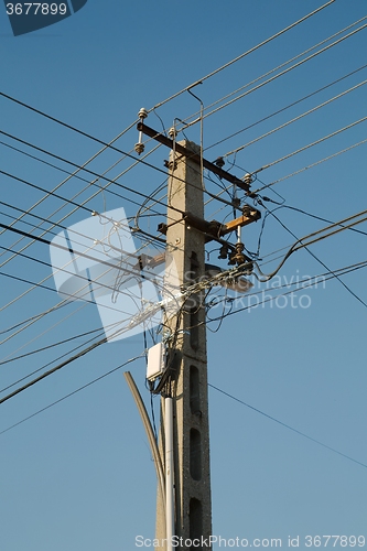 Image of Electric Lines Column