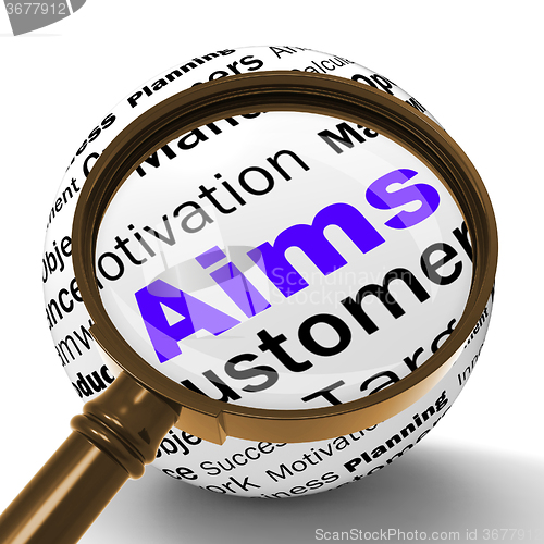 Image of Aims Magnifier Definition Means Business Goals And Objectives