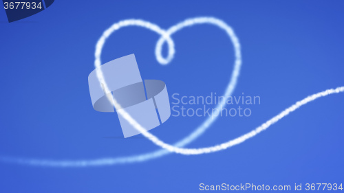 Image of heart blue sky