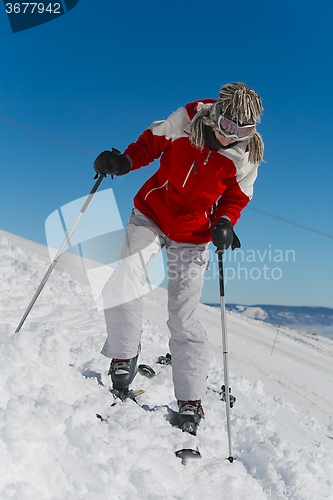 Image of Putting on skis