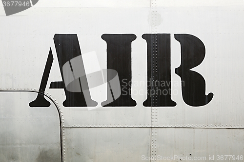 Image of Air label on aircraft