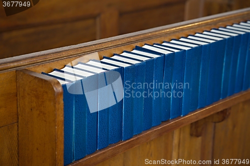 Image of Church interior with Hymnals