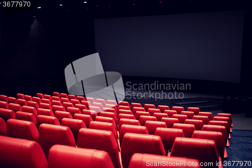 Image of movie theater or cinema empty auditorium