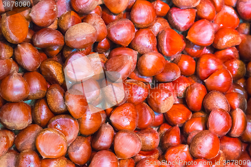 Image of Pile of chestnuts.