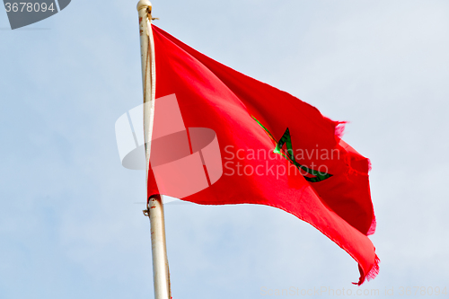 Image of tunisia  waving flag in the blue sky  colour  wave