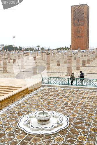 Image of the   chellah  in morocco africa   fountain