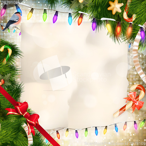 Image of Christmas greeting card. EPS 10