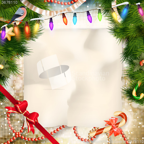 Image of Christmas greeting card. EPS 10