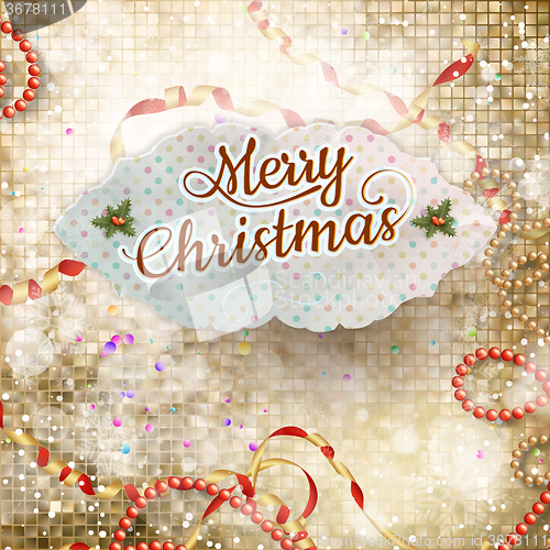 Image of Christmas greeting card. EPS 10