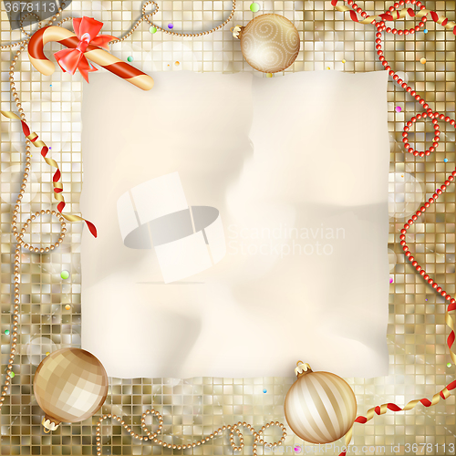 Image of Christmas greeting card. EPS 10