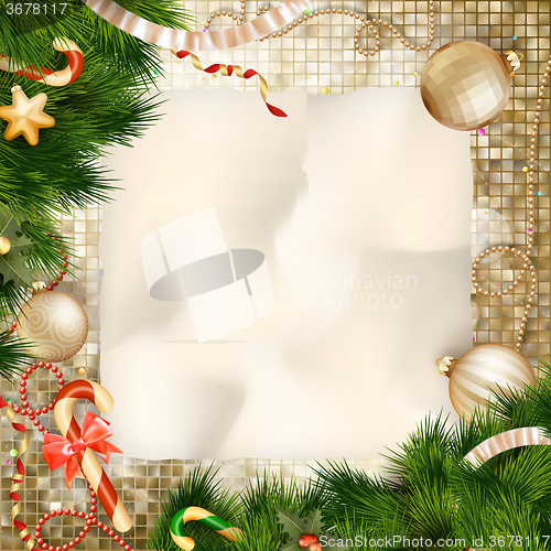 Image of Christmas greeting card. EPS 10