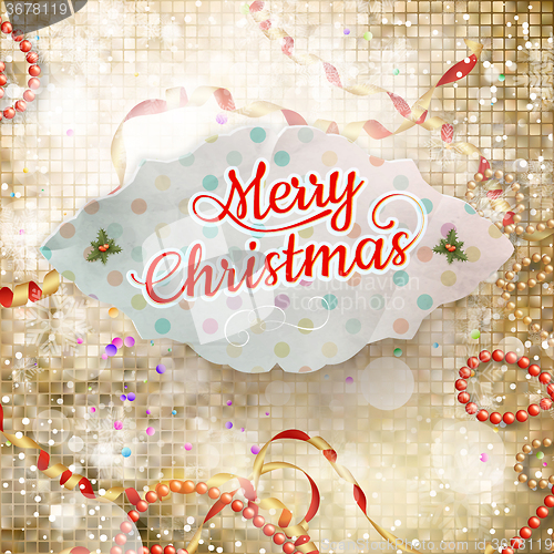 Image of Christmas greeting card. EPS 10