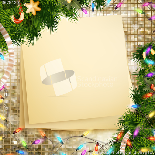 Image of Christmas greeting card. EPS 10
