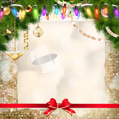 Image of Christmas greeting card. EPS 10