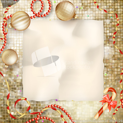 Image of Christmas greeting card. EPS 10