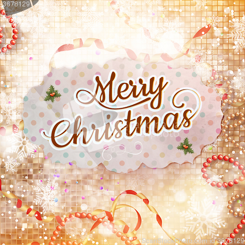 Image of Christmas greeting card. EPS 10