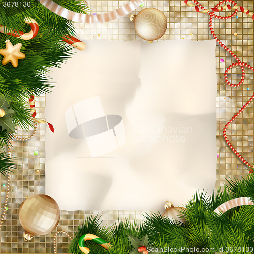 Image of Christmas greeting card. EPS 10