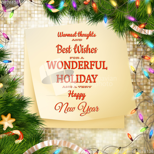 Image of Christmas greeting card. EPS 10