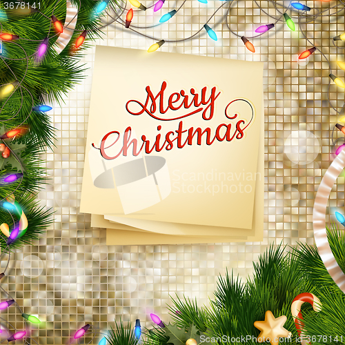 Image of Christmas greeting card. EPS 10