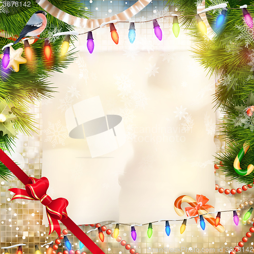 Image of Christmas greeting card. EPS 10