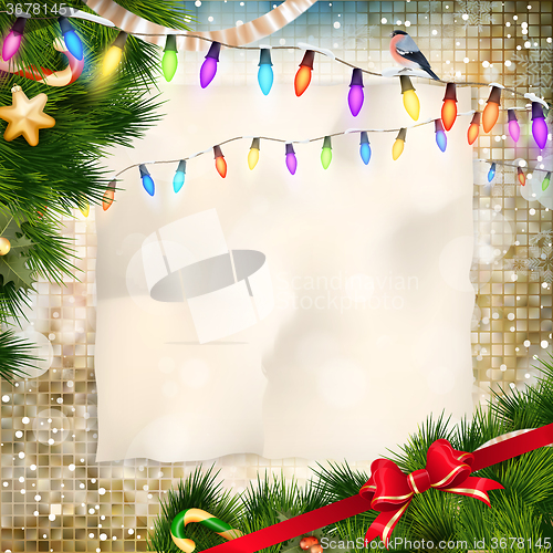 Image of Christmas greeting card. EPS 10