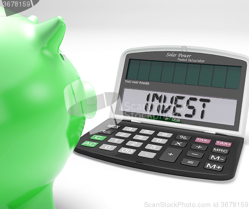 Image of Invest Calculator Shows Investing In Market Stocks