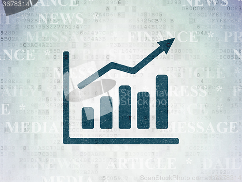 Image of News concept: Growth Graph on Digital Paper background