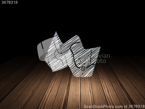 Image of Tourism concept: Map in grunge dark room